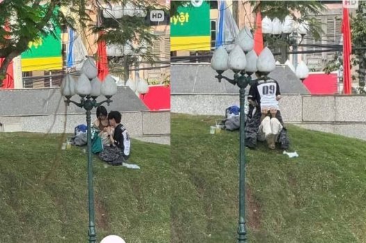 Quan hệ ngoài trời ở công viên Bắc Ninh